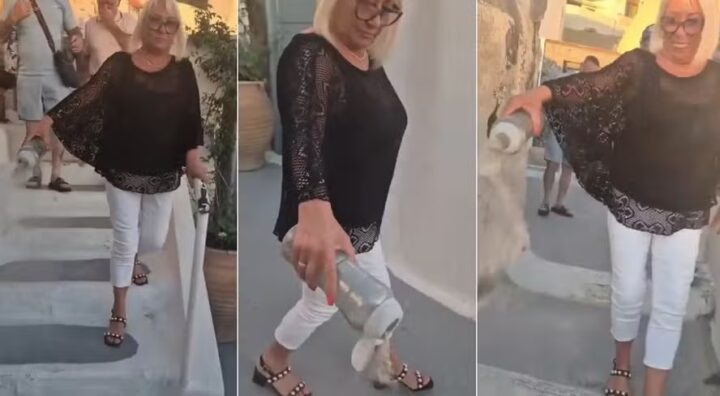 Turista deixa Santorini em fúria após espalhar as cinzas do marido por ruas da ilha grega