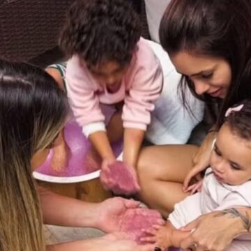 Com Neymar na Seleção, Bruna Biancardi curte dia de spa com Mavie e Mel: ‘Spa das meninas’