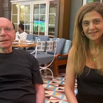 Leila Pereira, presidente do Palmeiras, faz clique raro com o marido durante viagem para Copa
