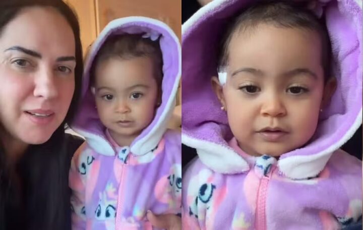 Graciele Lacerda atualiza estado de saúde da filha Clara após cirurgia: ‘Tem que ficar de olho’
