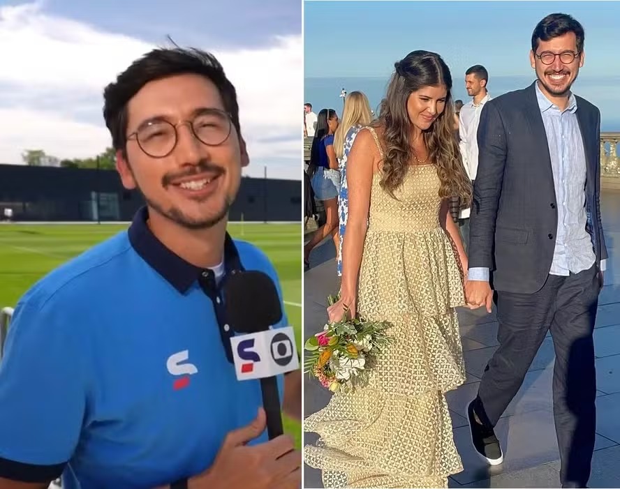 Crush da Copa, repórter Nilson Klava se casou com filha de jornalista no Cristo Redentor