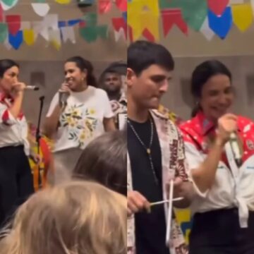 Ivete Sangalo canta em festa junina da escola das filhas em Salvador; veja vídeo