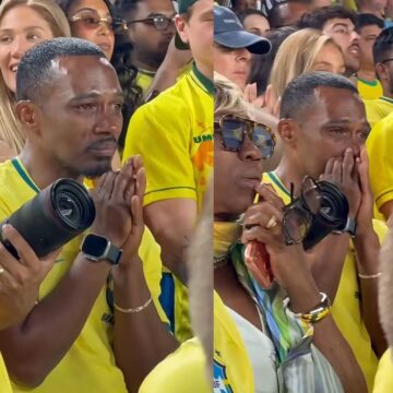 Pai de Endrick chora ao ver o filho jogar pela seleção brasileira na Copa e cena viraliza