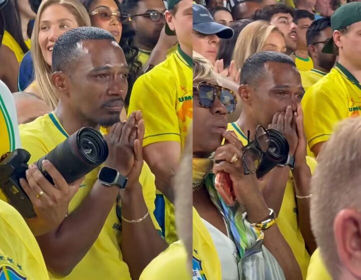 Pai de Endrick chora ao ver o filho jogar pela seleção brasileira na Copa e cena viraliza
