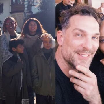Igor Rickli e Aline Wirley curtem férias em Gramado com seus três filhos