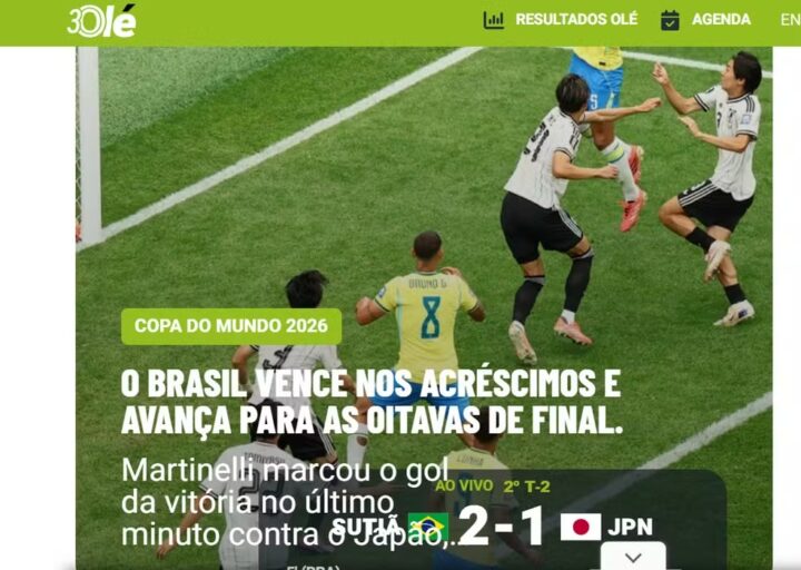 ‘Épico’: imprensa internacional analisa classificação do Brasil às oitavas da Copa