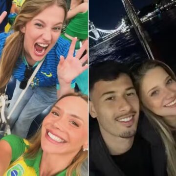 Namorada de Gabriel Martinelli celebra gol da classificação do Brasil