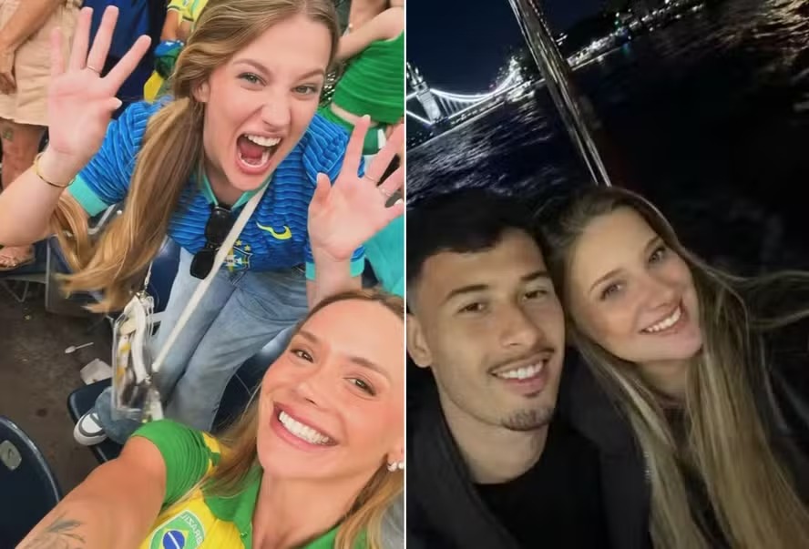 Namorada de Gabriel Martinelli celebra gol da classificação do Brasil