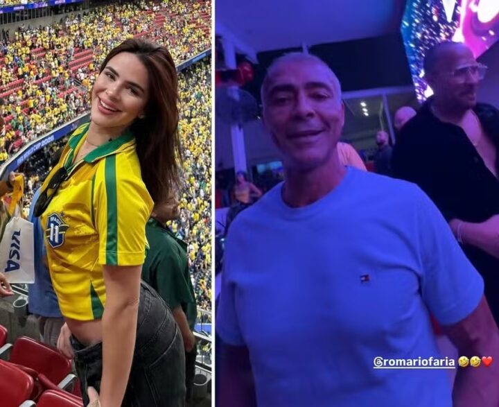 Romário celebra vitória da seleção em balada nos EUA com ex-affair que levou do Brasil