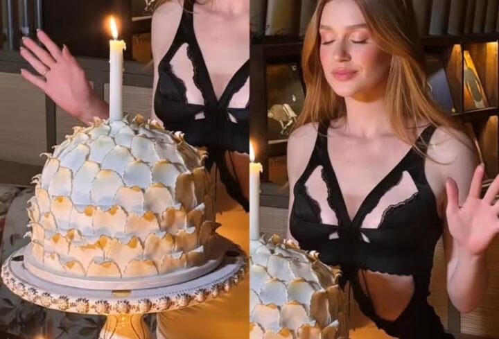 Aos 31 anos, Marina Ruy Barbosa comemora aniversário com karaokê e look com recortes estratégicos