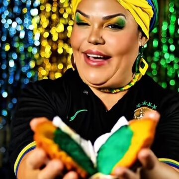 Baiana cria acarajé verde e amarelo para a Copa do Mundo