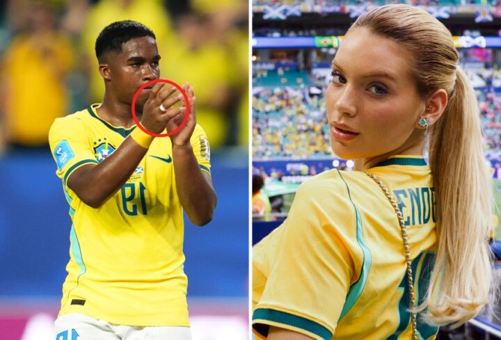 Endrick usa esparadrapo no dedo durante jogo do Brasil na Copa e detalhe chama atenção