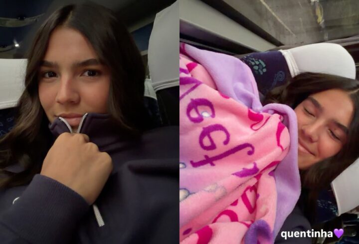 Duda Guerra viaja de ônibus pela primeira vez e relata experiência: “Realidade muito diferente”