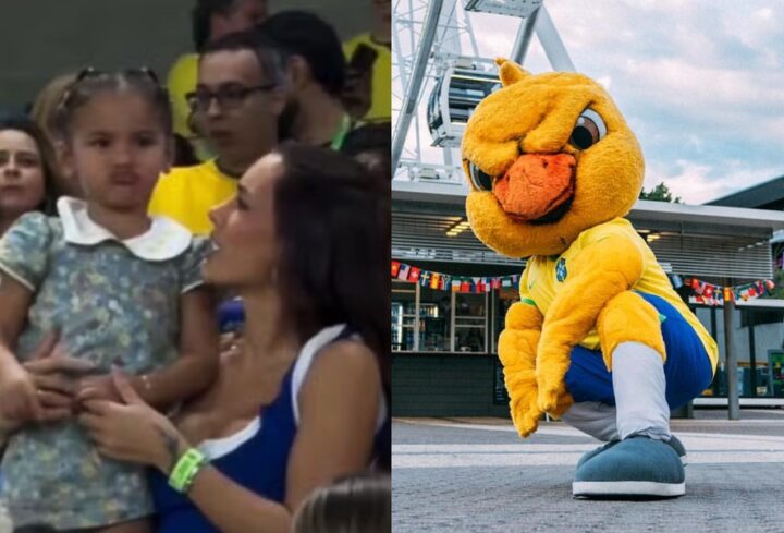 Vídeo de Mavie durante jogo do Brasil viraliza e Bruna Biancardi explica reação da filha
