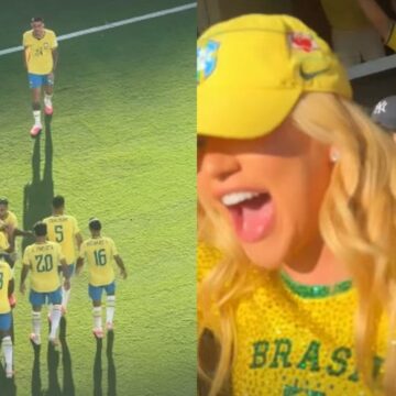 Virginia Fonseca vibra com gol de Vini Jr. na estreia do Brasil na Copa do Mundo