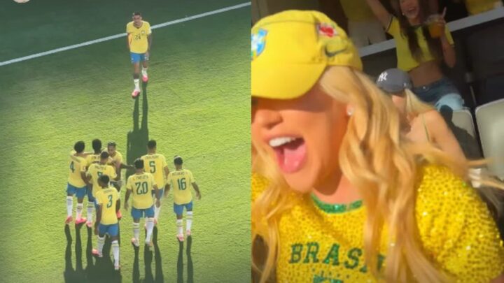 Virginia Fonseca vibra com gol de Vini Jr. na estreia do Brasil na Copa do Mundo