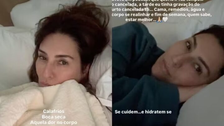 Fernanda Paes Leme cancela compromissos após ser diagnosticada com forte virose