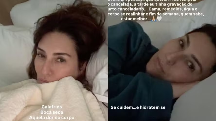 Fernanda Paes Leme cancela compromissos após ser diagnosticada com forte virose