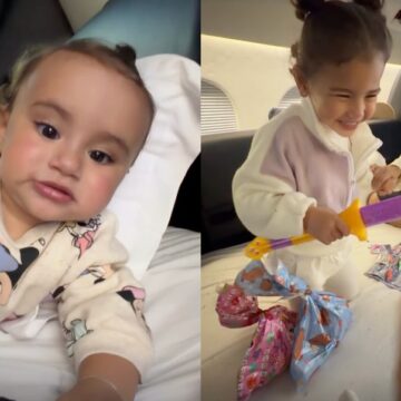 Filhas de Neymar e Bruna Biancardi se divertem em voo rumo à Copa do Mundo; veja