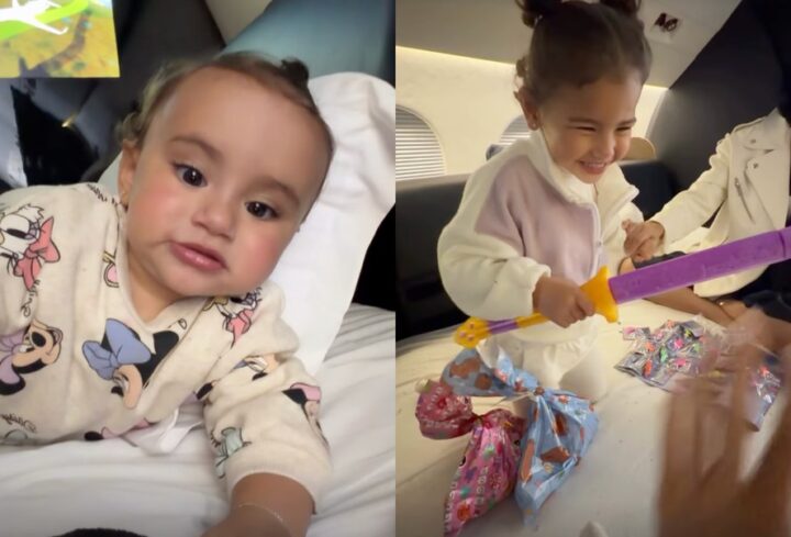 Filhas de Neymar e Bruna Biancardi se divertem em voo rumo à Copa do Mundo; veja
