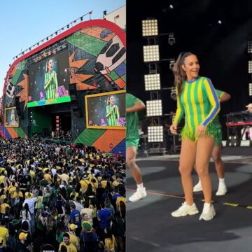 Ivete Sangalo anima torcida em São Paulo antes de estreia do Brasil na Copa