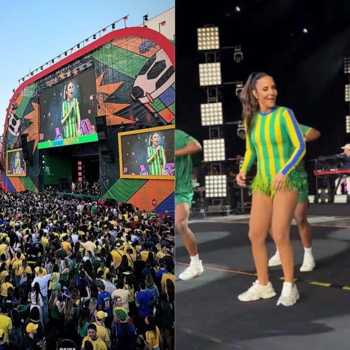 Ivete Sangalo anima torcida em São Paulo antes de estreia do Brasil na Copa