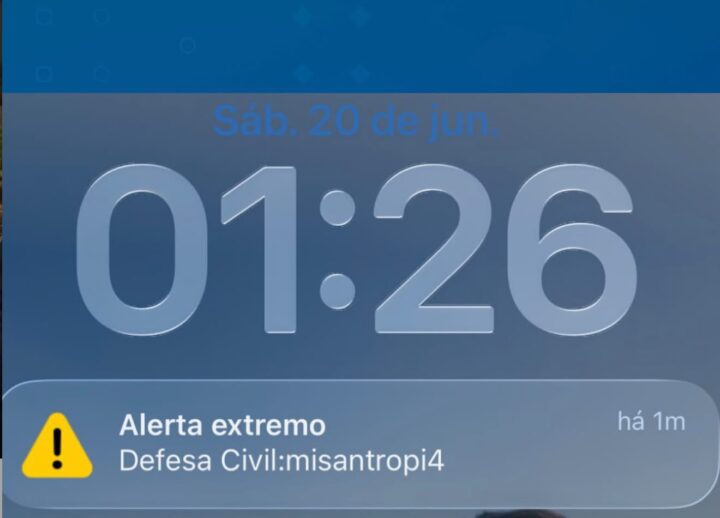 “Misantropia”: alerta extremo enviado a celulares gera confusão em cinco capitais brasileiras