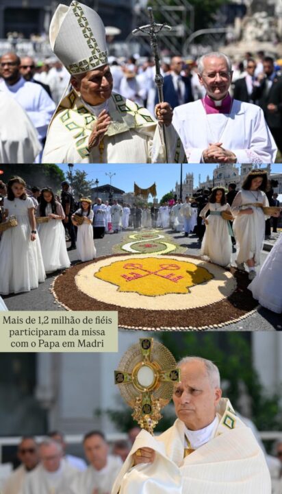 Papa reúne mais de 1,2 milhão de fiéis em Madri e pede renovação da fé católica