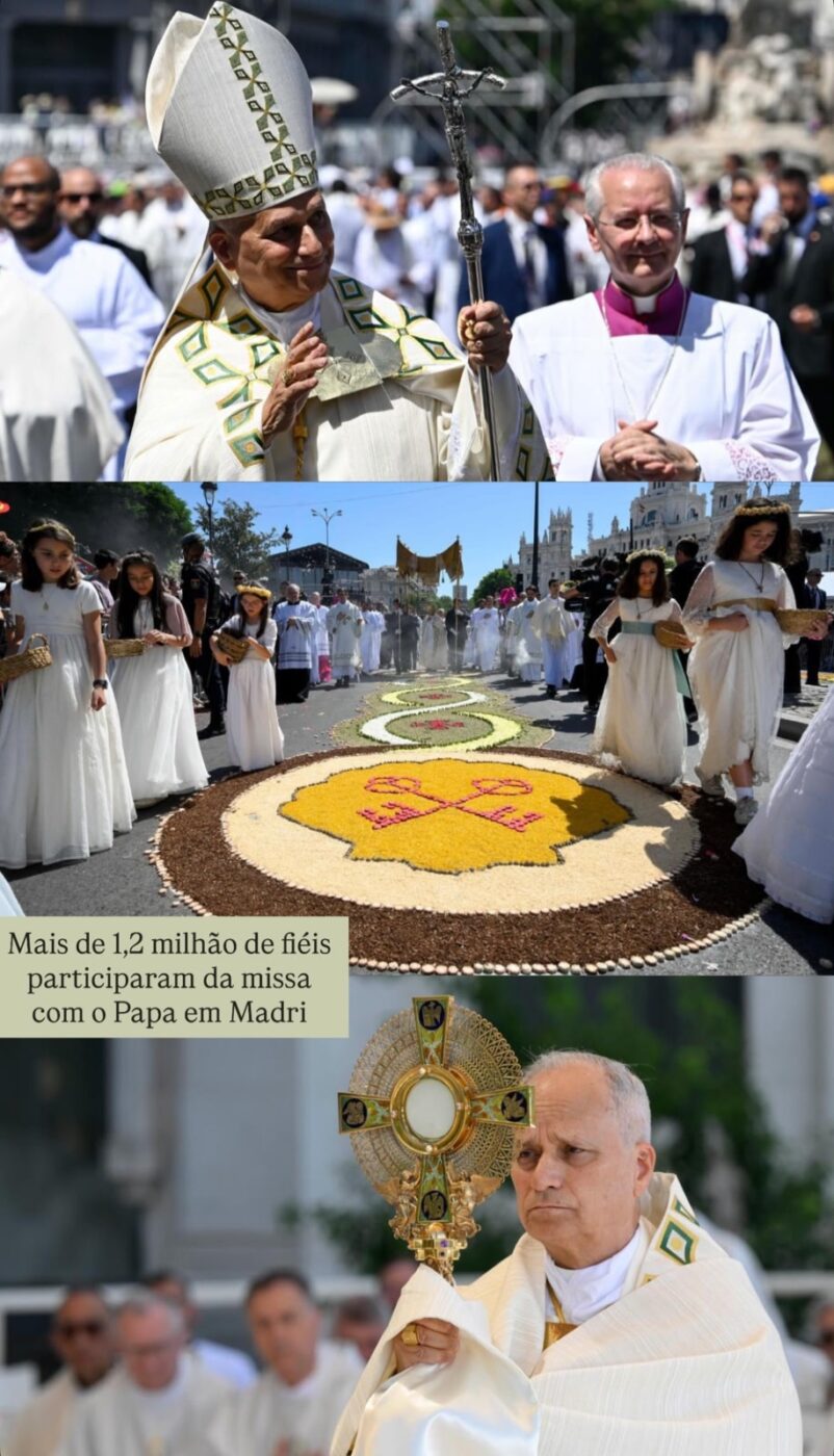 Papa reúne mais de 1,2 milhão de fiéis em Madri e pede renovação da fé católica