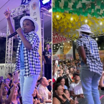 Aos 10 anos, Ruan Vaqueirinho reúne multidão em show de São João em Irecê