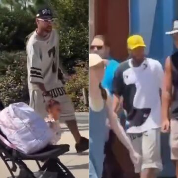 Após eliminação da Copa, Neymar curte férias em família e movimenta parque em Orlando