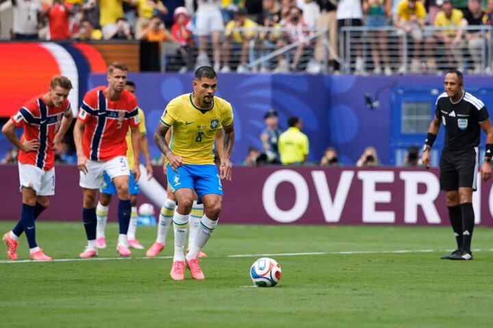 Filho de Ancelotti explica por que Bruno Guimarães cobrou pênalti na eliminação do Brasil