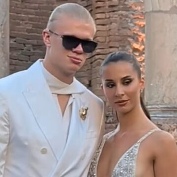 Haaland troca gramados pela alta-costura e prestigia desfile da Dolce & Gabbana na Itália