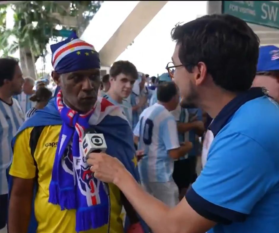 Repórter descobre ao vivo que entrevistava pai de goleiro Vozinha, de Cabo Verde; veja vídeo