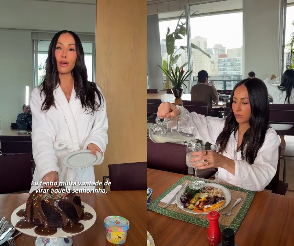 Grávida, Sabrina Sato mostra o que come em um dia e brinca: ‘Hoje seria só a entradinha’