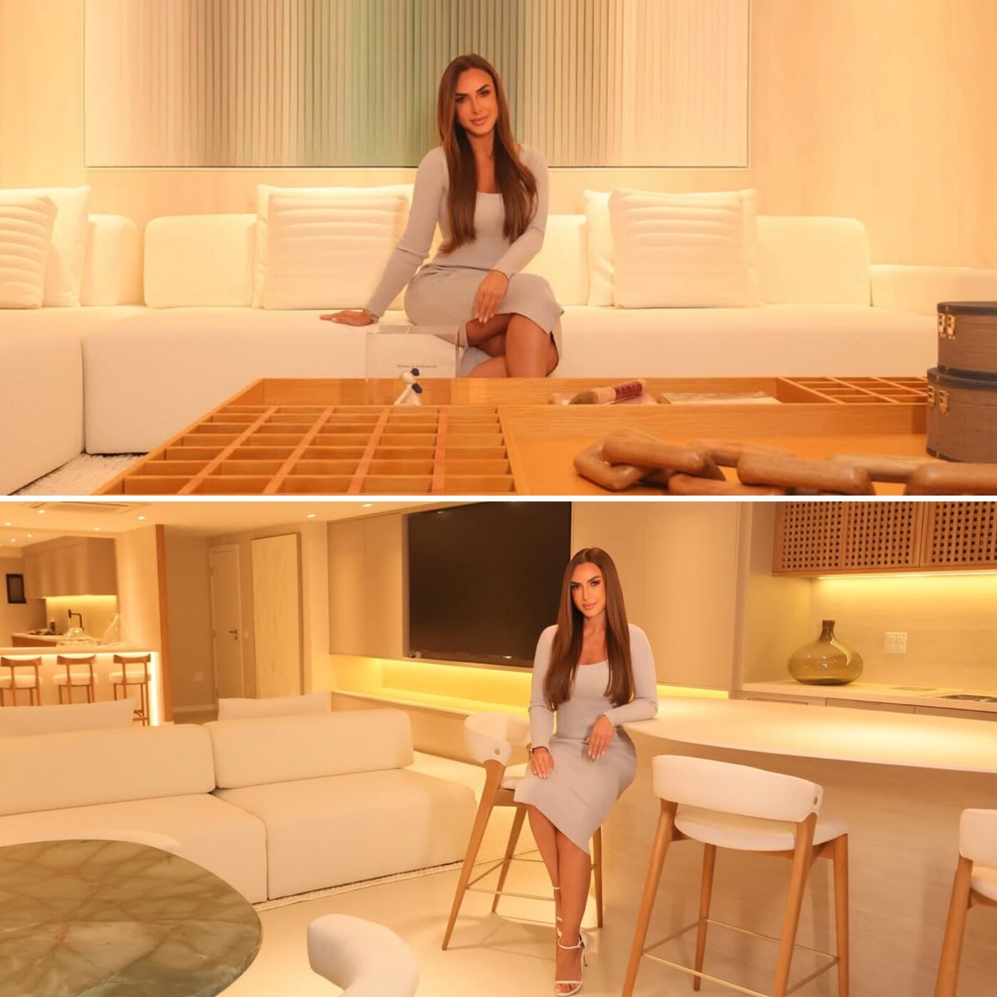Após anos de obra, Nicole Bahls mostra resultado de apartamento de luxo