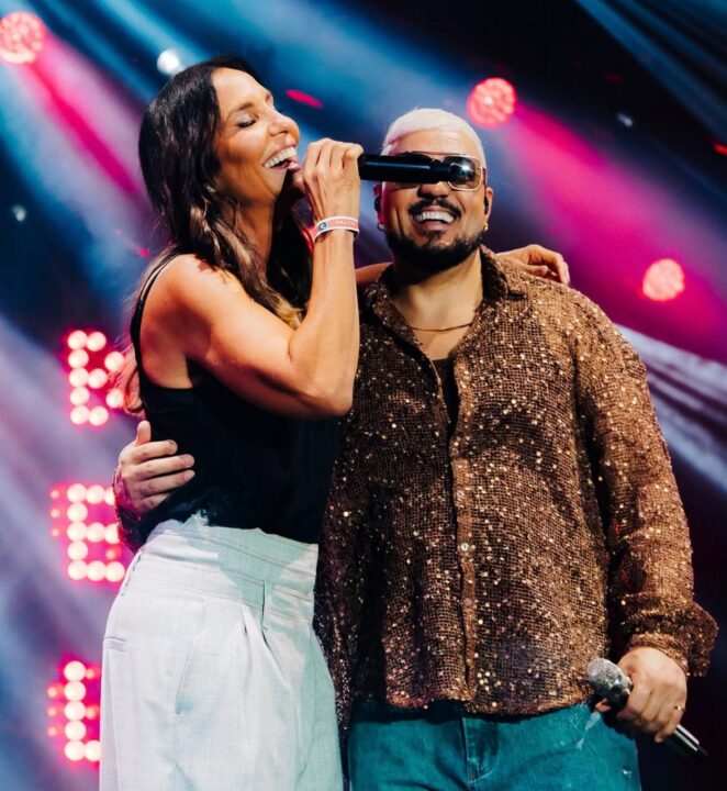 Ivete Sangalo faz participação surpresa em show de Belo em São Paulo; veja vídeo