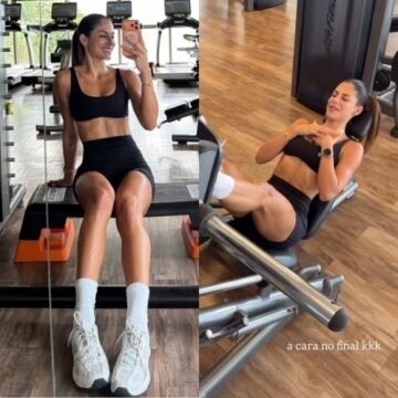 Mari Gonzalez retoma treinos após congelamento de óvulos e exibe shape definido