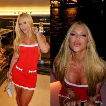 Virginia Fonseca exibe look para noite na Itália e Vini Jr. reage com corações