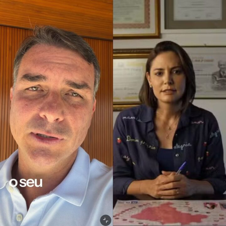 Flávio Bolsonaro divulga vídeo com pedido de desculpas a Michelle e faz apelo por apoio político; veja vídeo