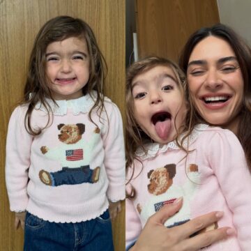 Thaila Ayala encanta web ao compartilhar fotos da filha Tereza: ‘Quem aguenta esse carrossel’