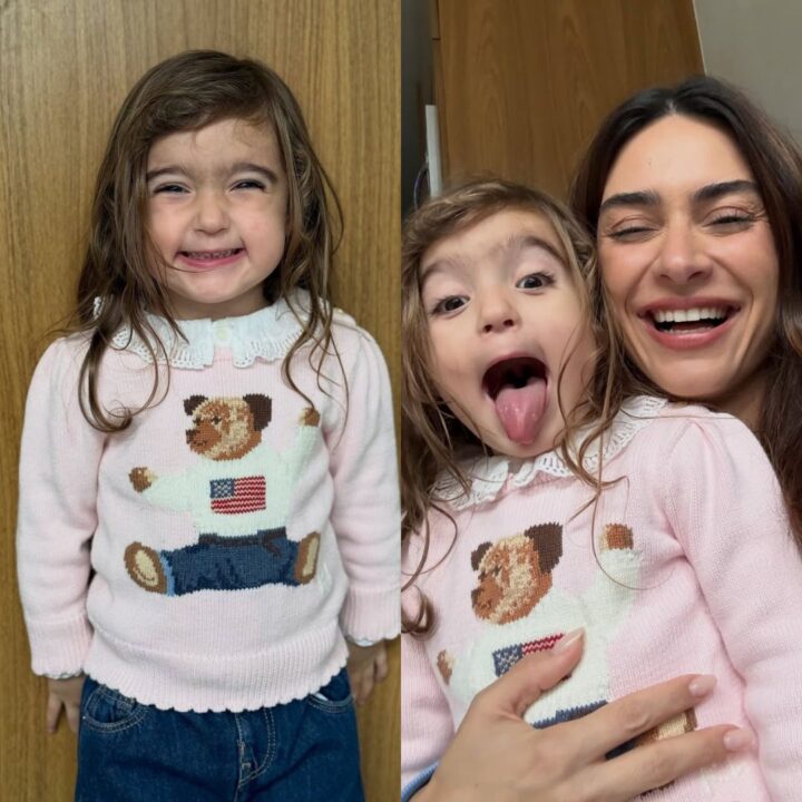 Thaila Ayala encanta web ao compartilhar fotos da filha Tereza: ‘Quem aguenta esse carrossel’