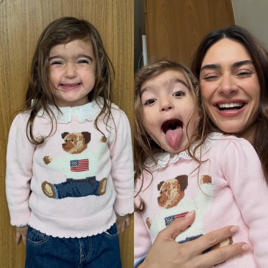 Thaila Ayala encanta web ao compartilhar fotos da filha Tereza: ‘Quem aguenta esse carrossel’