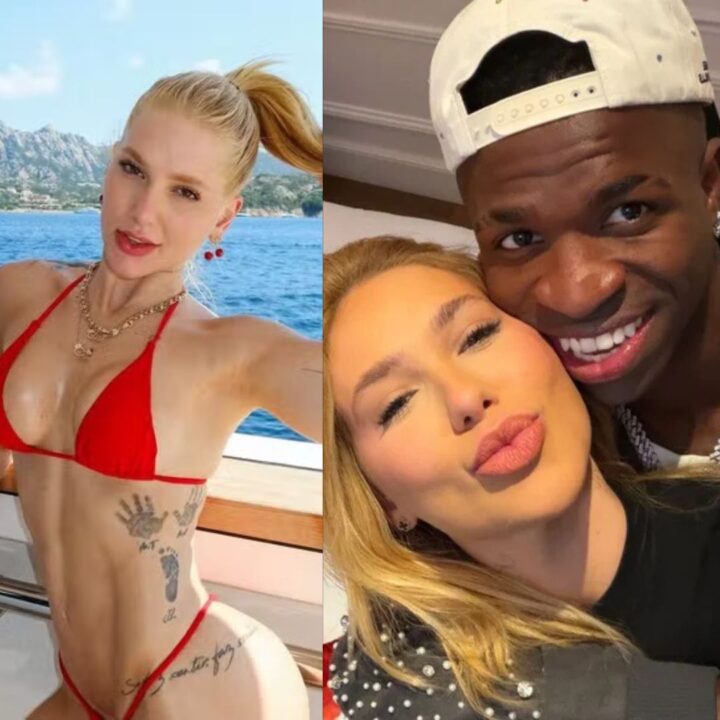 Virginia Fonseca surge no colo de Vini Jr. durante passeio de barco; foto repercute nas redes