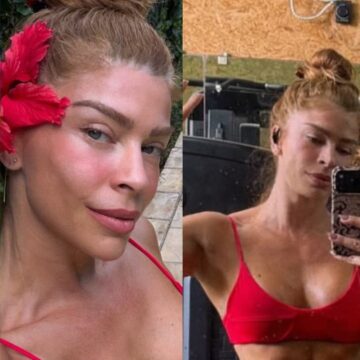 Aos 44 anos, Grazi Massafera exibe abdômen definido após treino; veja