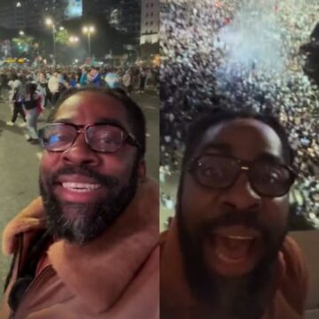 Lázaro Ramos fica ‘preso’ em hotel após festa da Argentina e brinca: ‘Vou jantar biscoito’