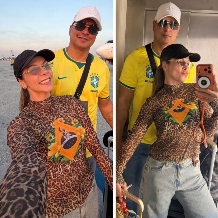 Carla Perez e Xanddy chegam a Milão para último show da turnê na Europa