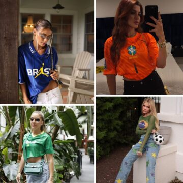 ‘Selesposas’ exibem looks para Brasil x Noruega; confira