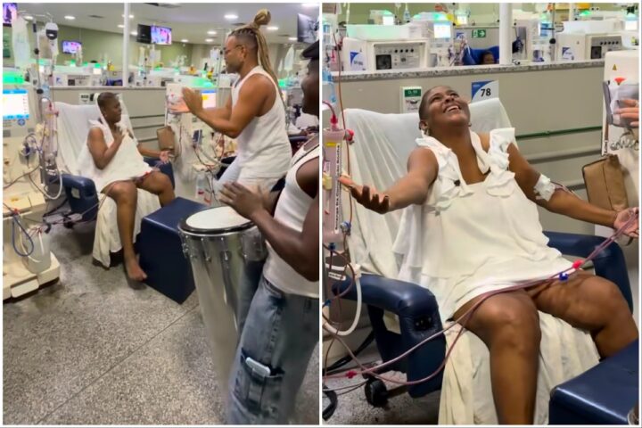 Buja, da Timbalada, emociona paciente ao cantar em hospital de Salvador: ‘A música cura’