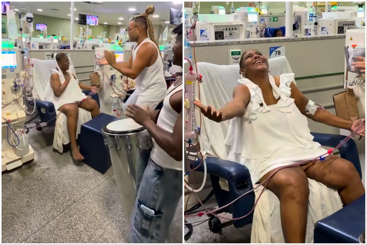 Buja, da Timbalada, emociona paciente ao cantar em hospital de Salvador: ‘A música cura’